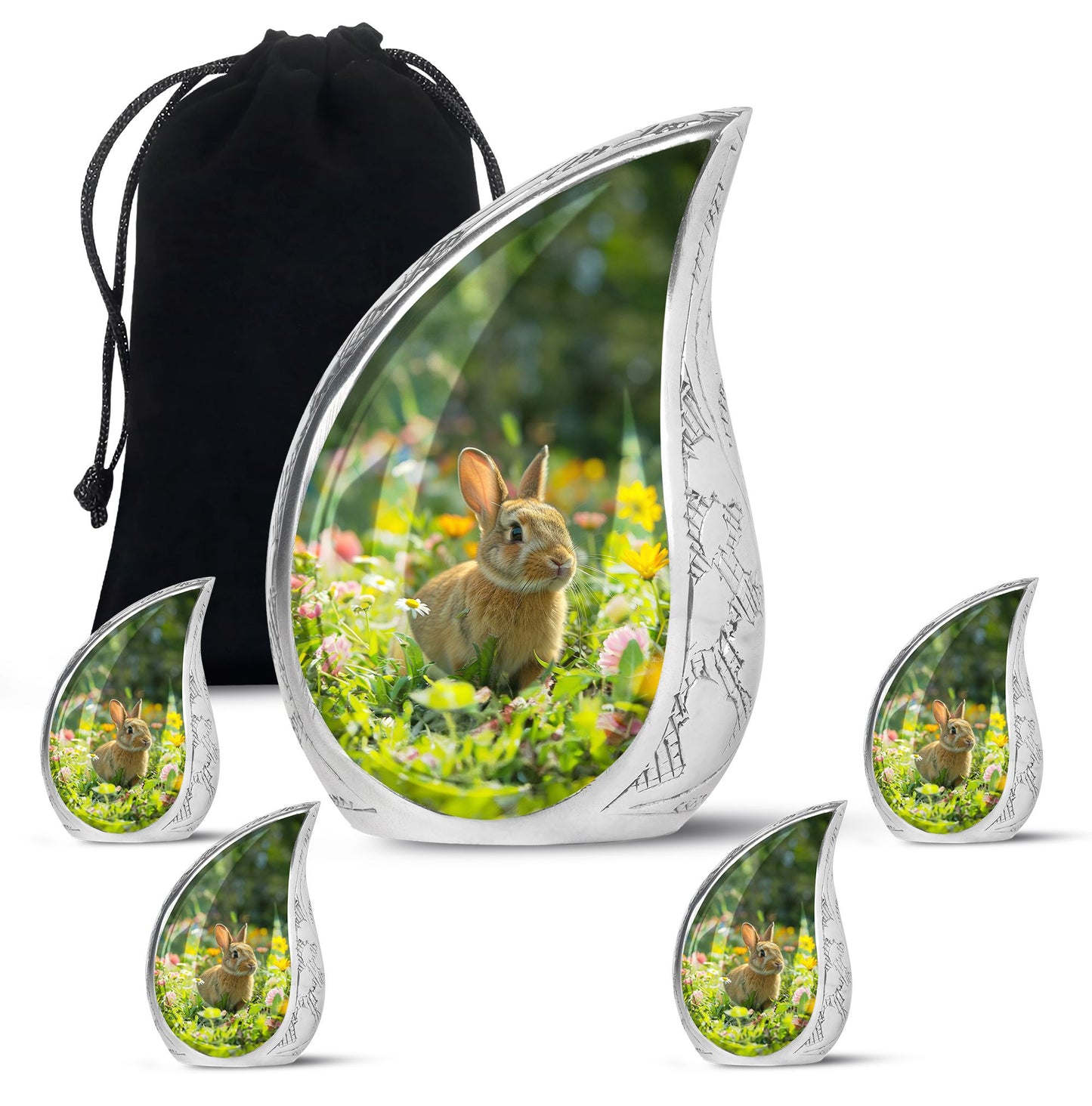 Personalized Pet Keepsake Urn for Pet Ashes - 10-inch, 200 cu in - Yatskia
