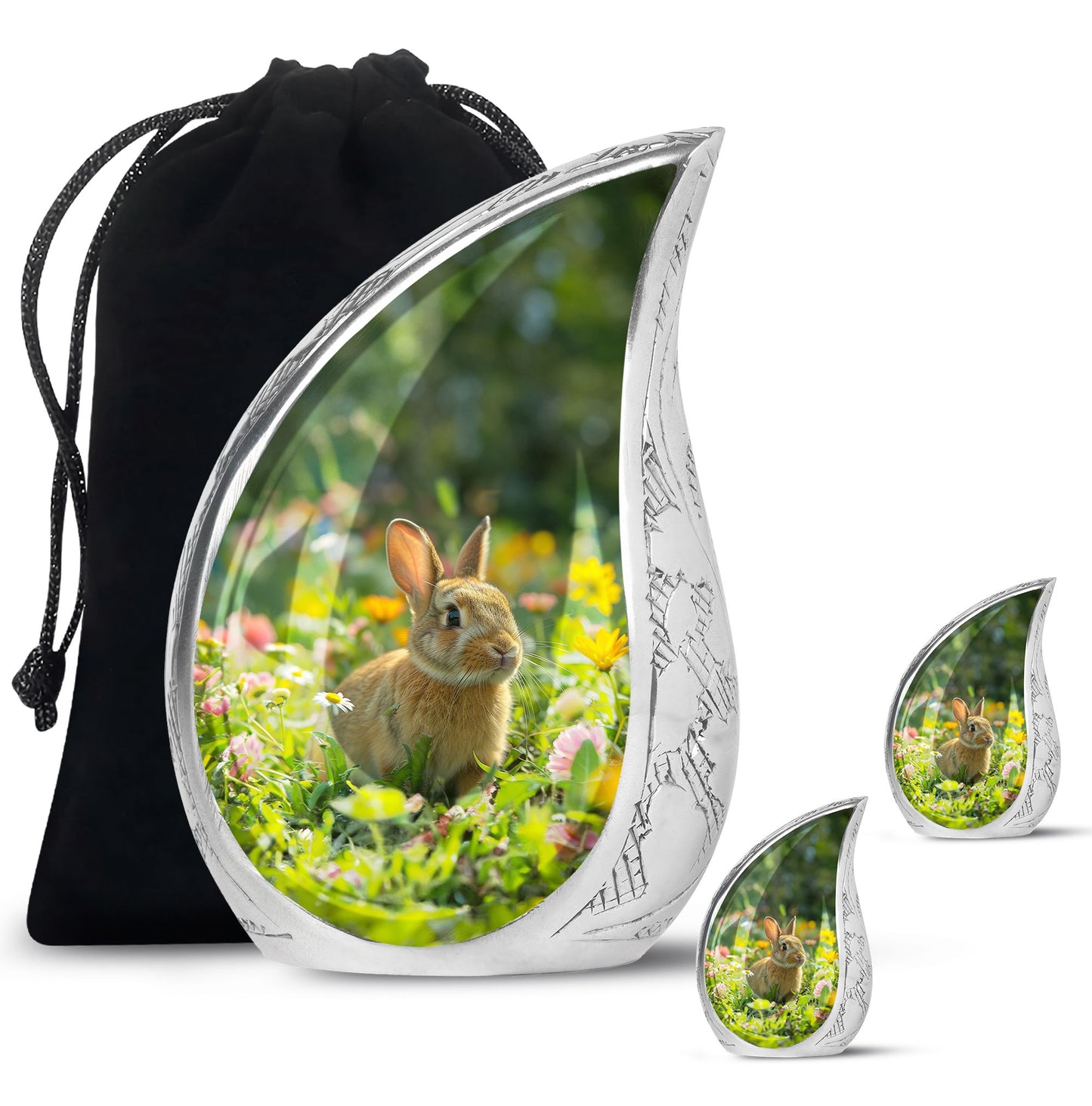 Personalized Pet Keepsake Urn for Pet Ashes - 10-inch, 200 cu in - Yatskia