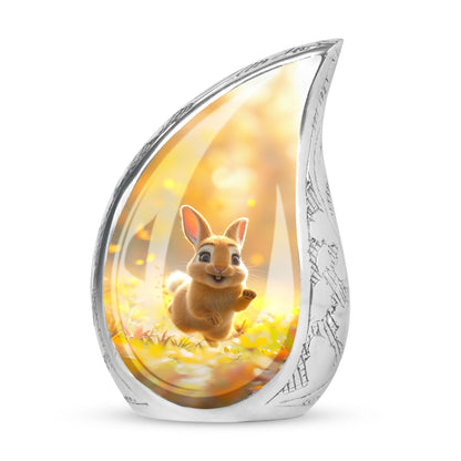 Personalized Rabbit Cremation Urn for Pet Ashes - 10-inch, 200 cu in - Yatskia
