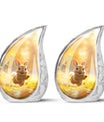 Golden Bunny Cremation Urns For Human Ashes For Mom and Dad