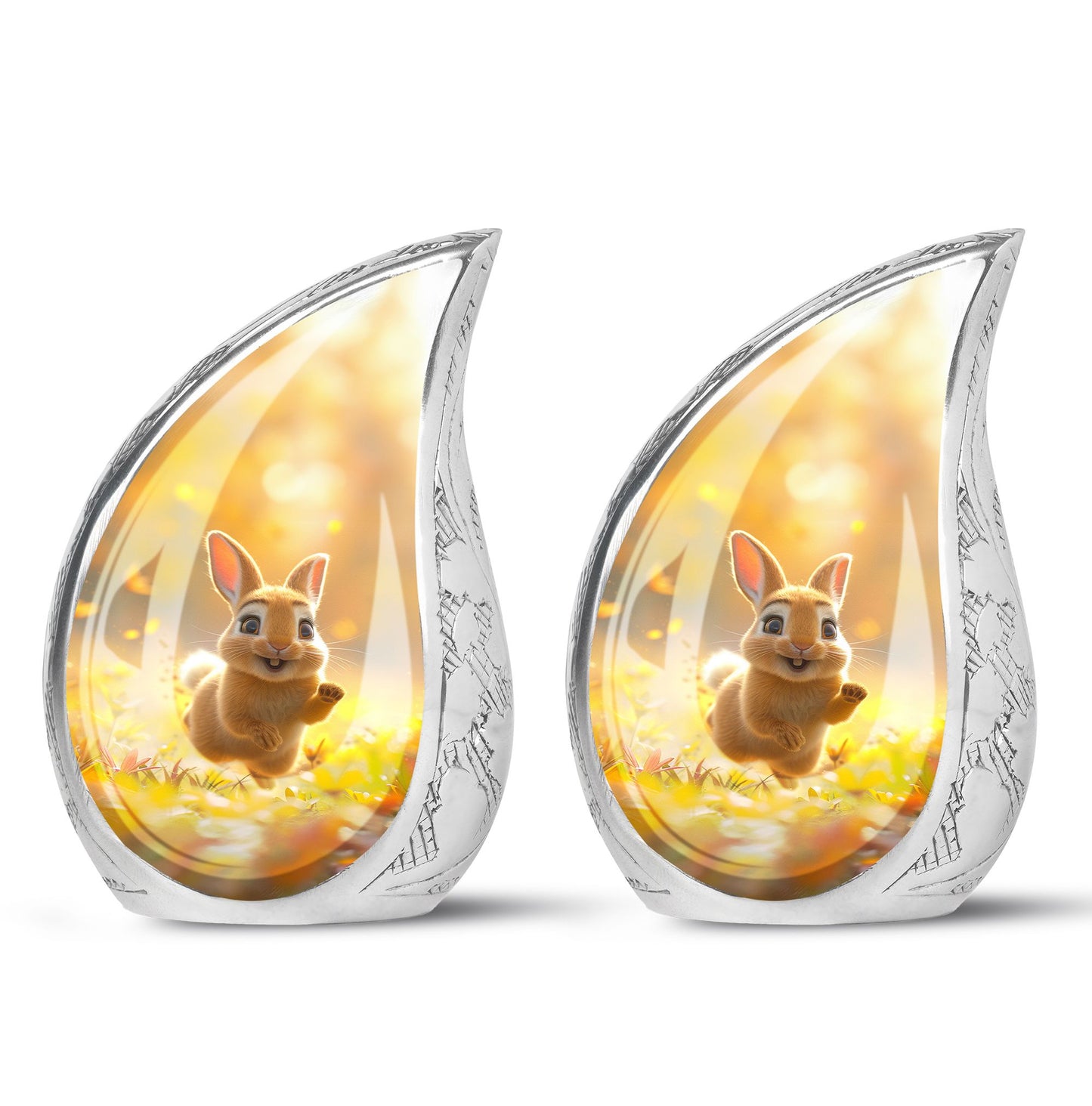 Personalized Rabbit Cremation Urn for Pet Ashes - 10-inch, 200 cu in - Yatskia