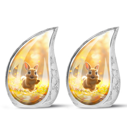 Personalized Rabbit Cremation Urn for Pet Ashes - 10-inch, 200 cu in - Yatskia