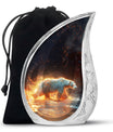 Fierce Polar Bear Urn - Bear Funeral Large Cremation Urns For Ashes
