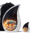Fierce Polar Bear Urn - Bear Funeral Large Cremation Urns For Ashes