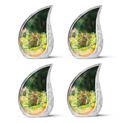 Personalized Rabbit Cremation Urn for Pet Ashes - 10-inch, 200 cu in - Yatskia