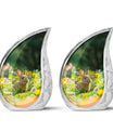 Bucolic Bunny Meadow - Rabbit Urns Large Funeral Large Urns For Ashes