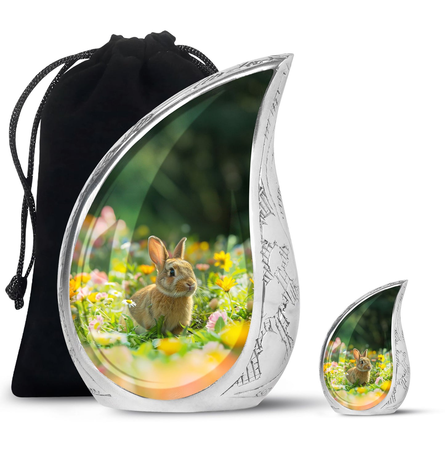 Personalized Rabbit Cremation Urn for Pet Ashes - 10-inch, 200 cu in - Yatskia