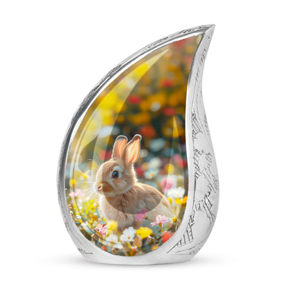Personalized Rabbit Cremation Urn for Pet Ashes - 10-inch, 200 cu in - Yatskia
