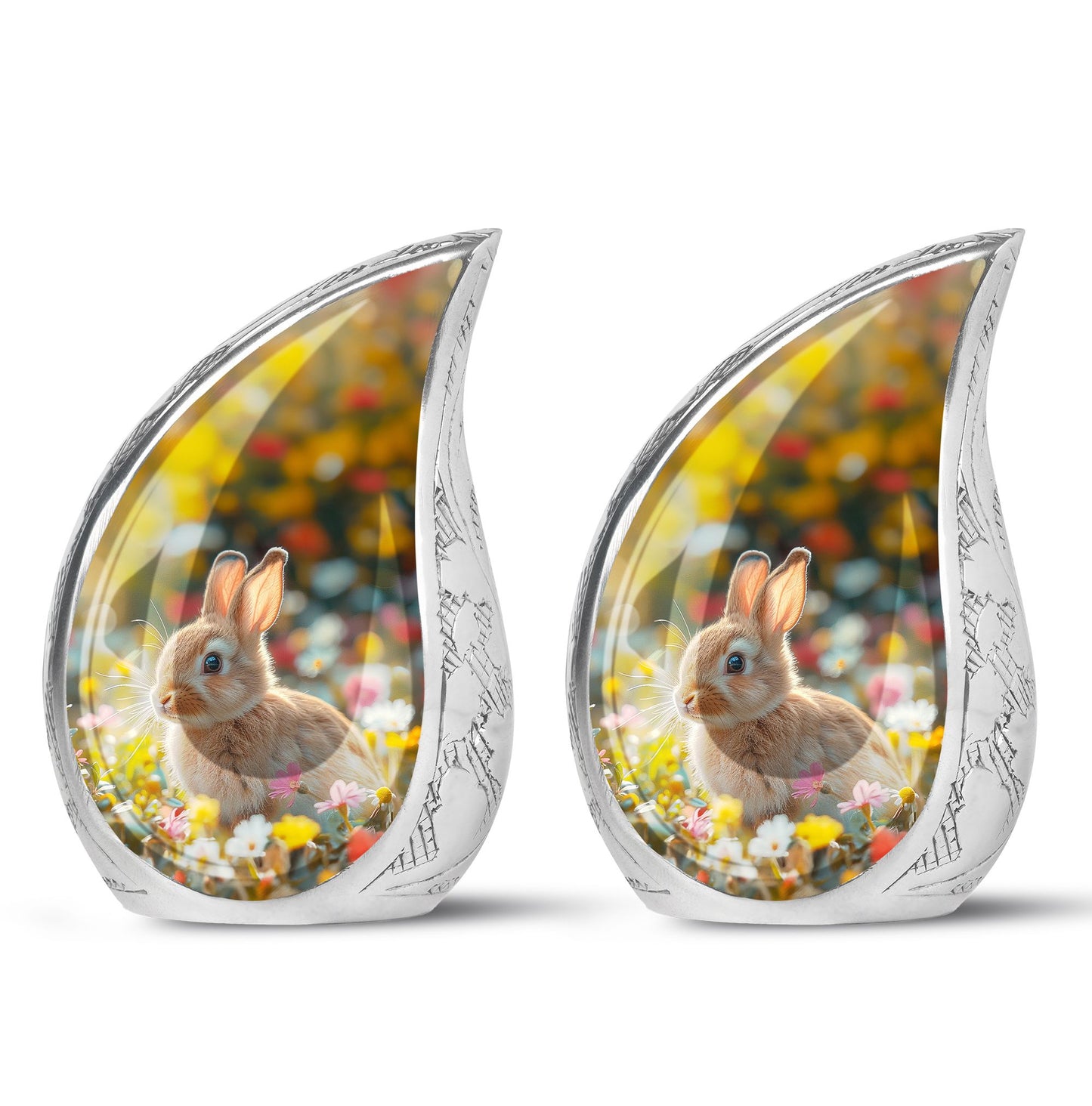 Personalized Rabbit Cremation Urn for Pet Ashes - 10-inch, 200 cu in - Yatskia