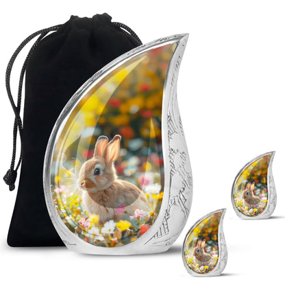 Personalized Rabbit Cremation Urn for Pet Ashes - 10-inch, 200 cu in - Yatskia