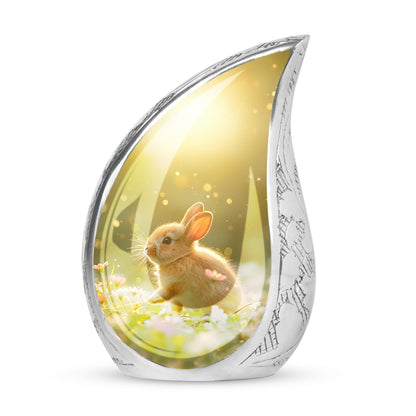 Personalized Rabbit Memorial Urn for Pet Ashes - 10-inch, 200 cu in - Yatskia