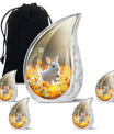 White Bunny Memorial Urn - Rabbit Funeral Large Cremation Urns For Women