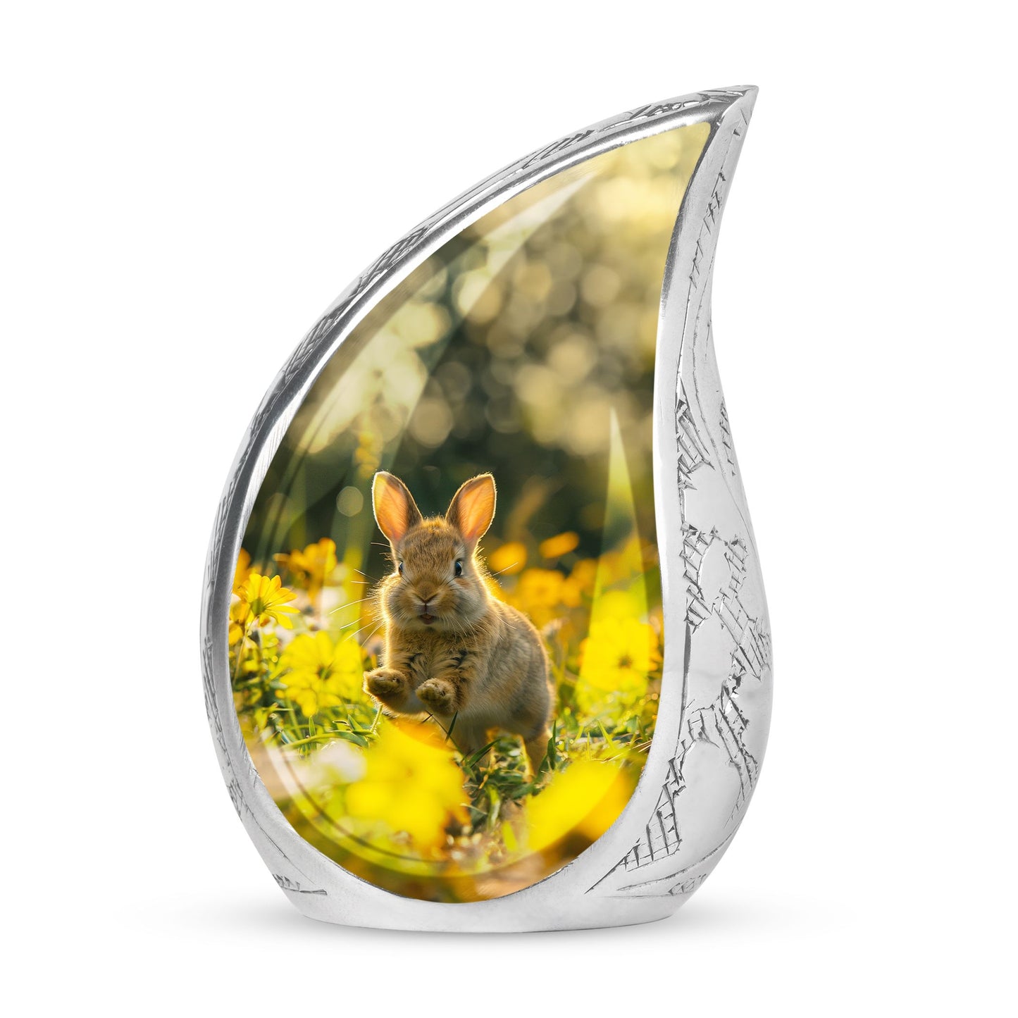 Personalized Rabbit Cremation Urn for Pet Ashes - 10-inch, 200 cu in - Yatskia
