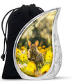 Bunny Rabbit Urn For Cremation - Rabbit Funeral Large Urns For Ashes