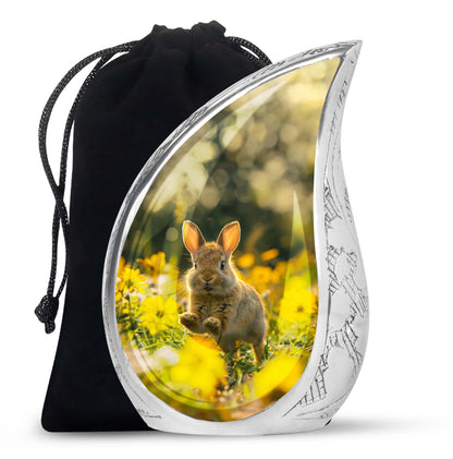 Personalized Rabbit Cremation Urn for Pet Ashes - 10-inch, 200 cu in - Yatskia