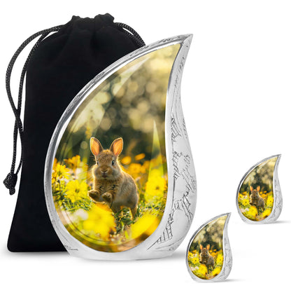 Personalized Rabbit Cremation Urn for Pet Ashes - 10-inch, 200 cu in - Yatskia
