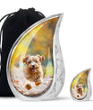 terrier Frolic Dog Memorial Urn - Dog Urns Funeral Large Cremation Urns
