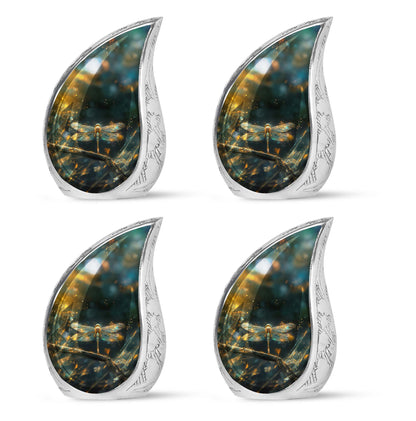 Personalized Dragonfly Keepsake Urn for Women - 10-inch, 200 cu in - Yatskia