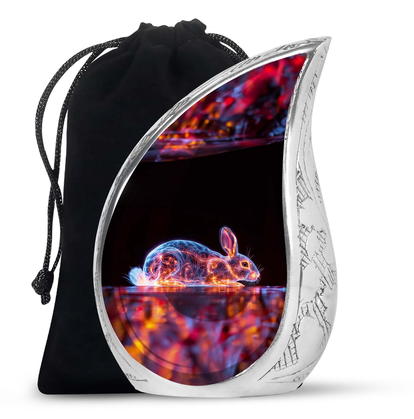 Personalized Rabbit Cremation Urn for Pet Ashes - 10-inch, 200 cu in - Yatskia