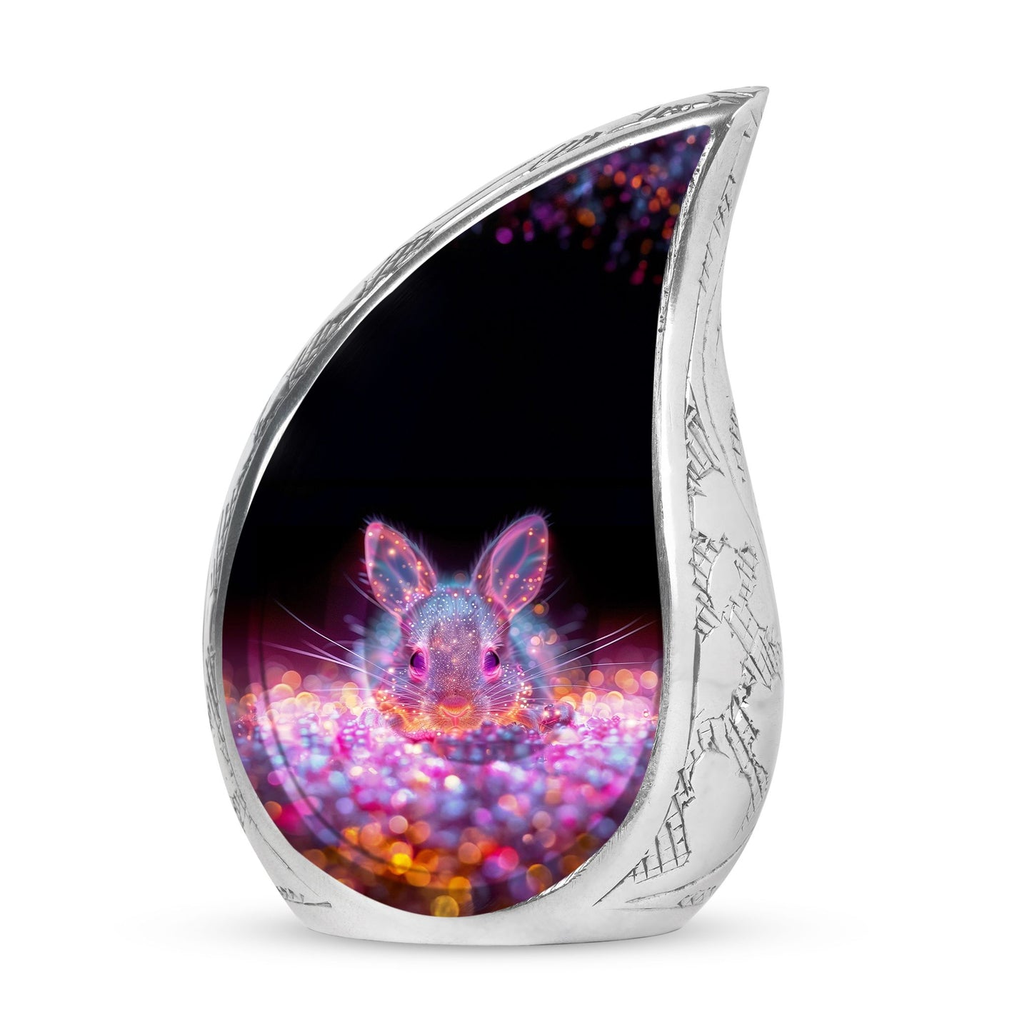 Pink Personalized Rabbit Cremation Urn for Pet Ashes - 10-inch, 200 cu in - Yatskia