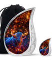 Fiery Horn Bull Memorial Urn For Ashes - Bull Cremation Ashes Urns