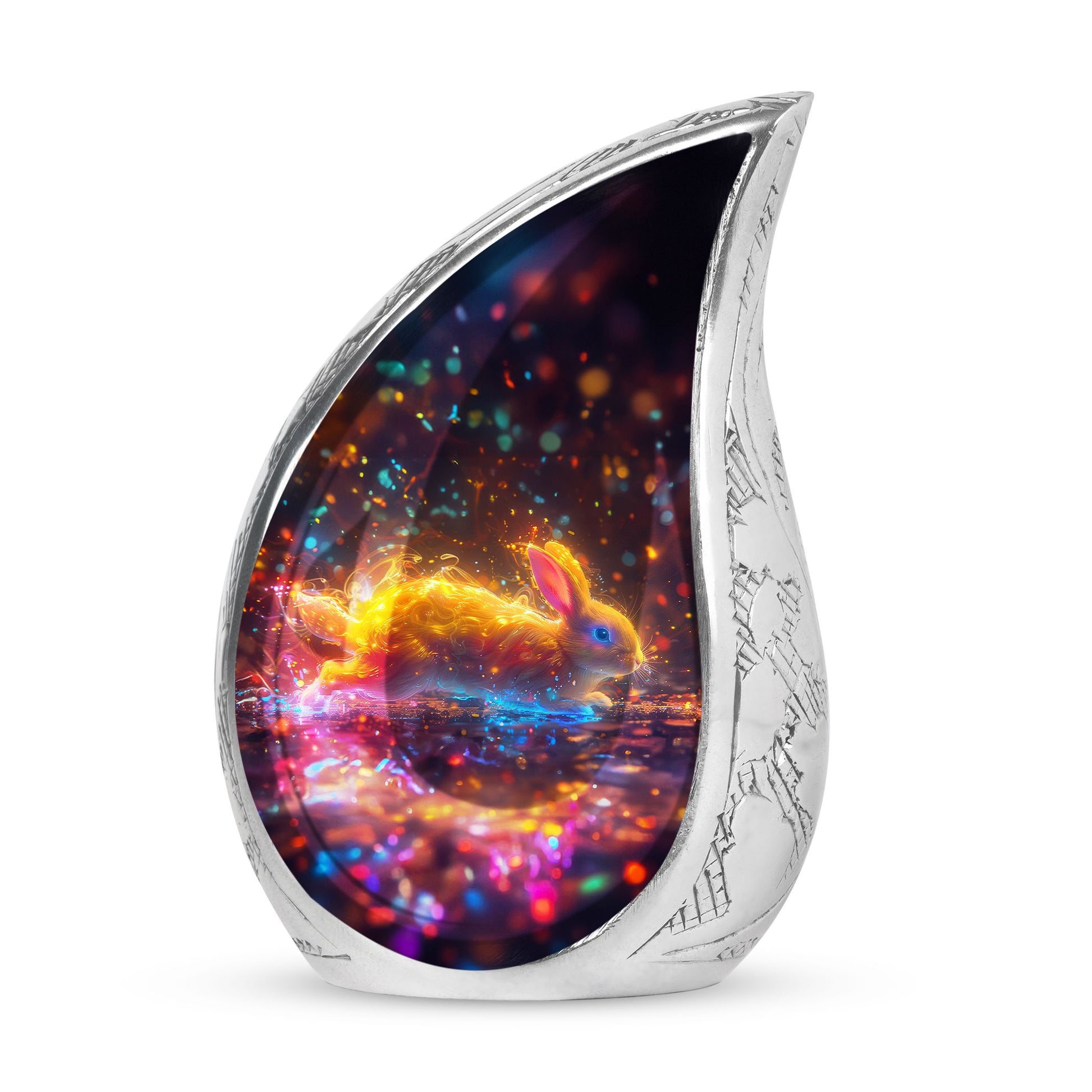 Fiery Rabbit Cremation Ashes Urn - Glowing Bunny Cremation Urns For Sale