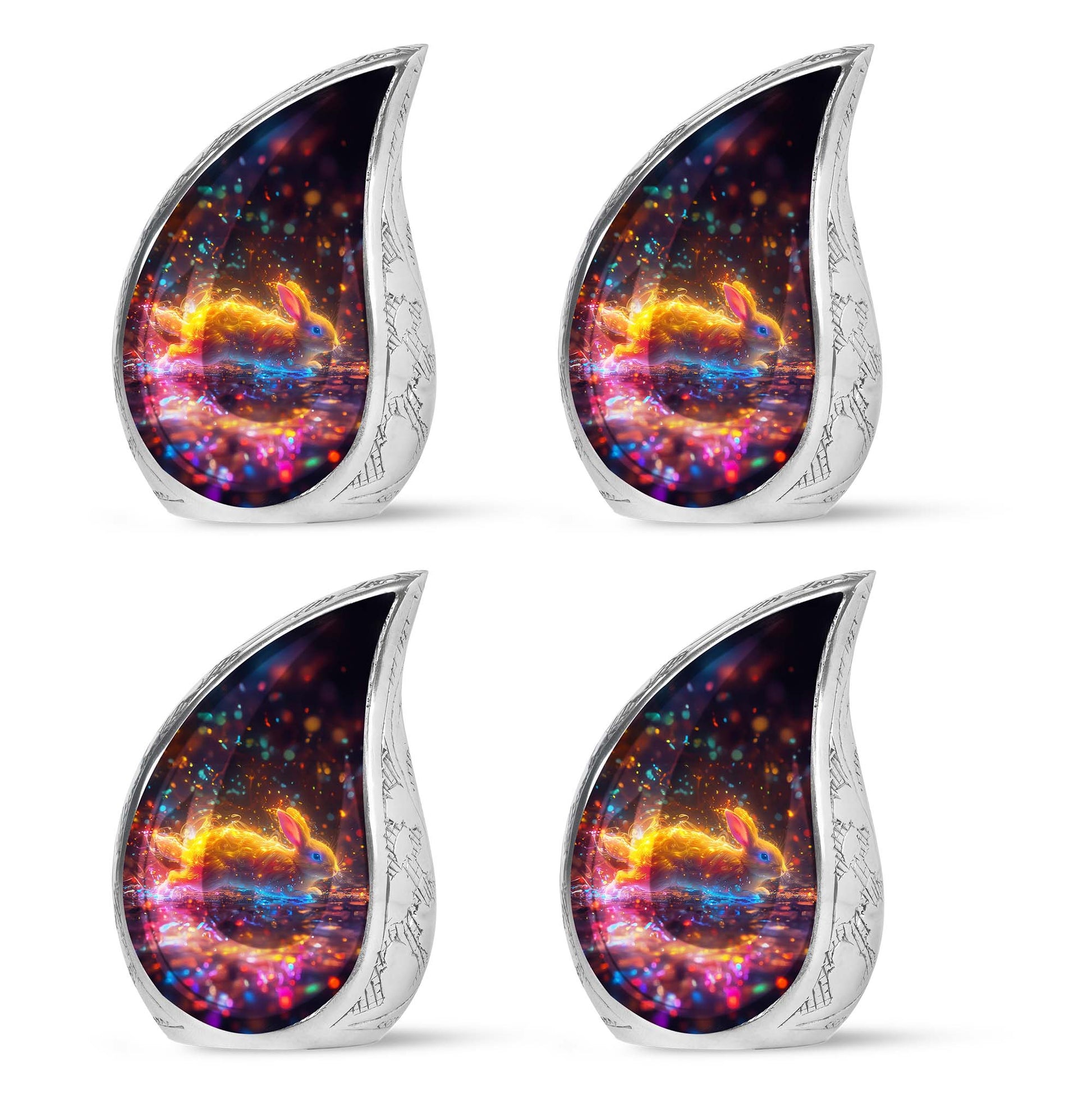Fiery Rabbit Cremation Ashes Urn - Glowing Bunny Cremation Urns For Sale