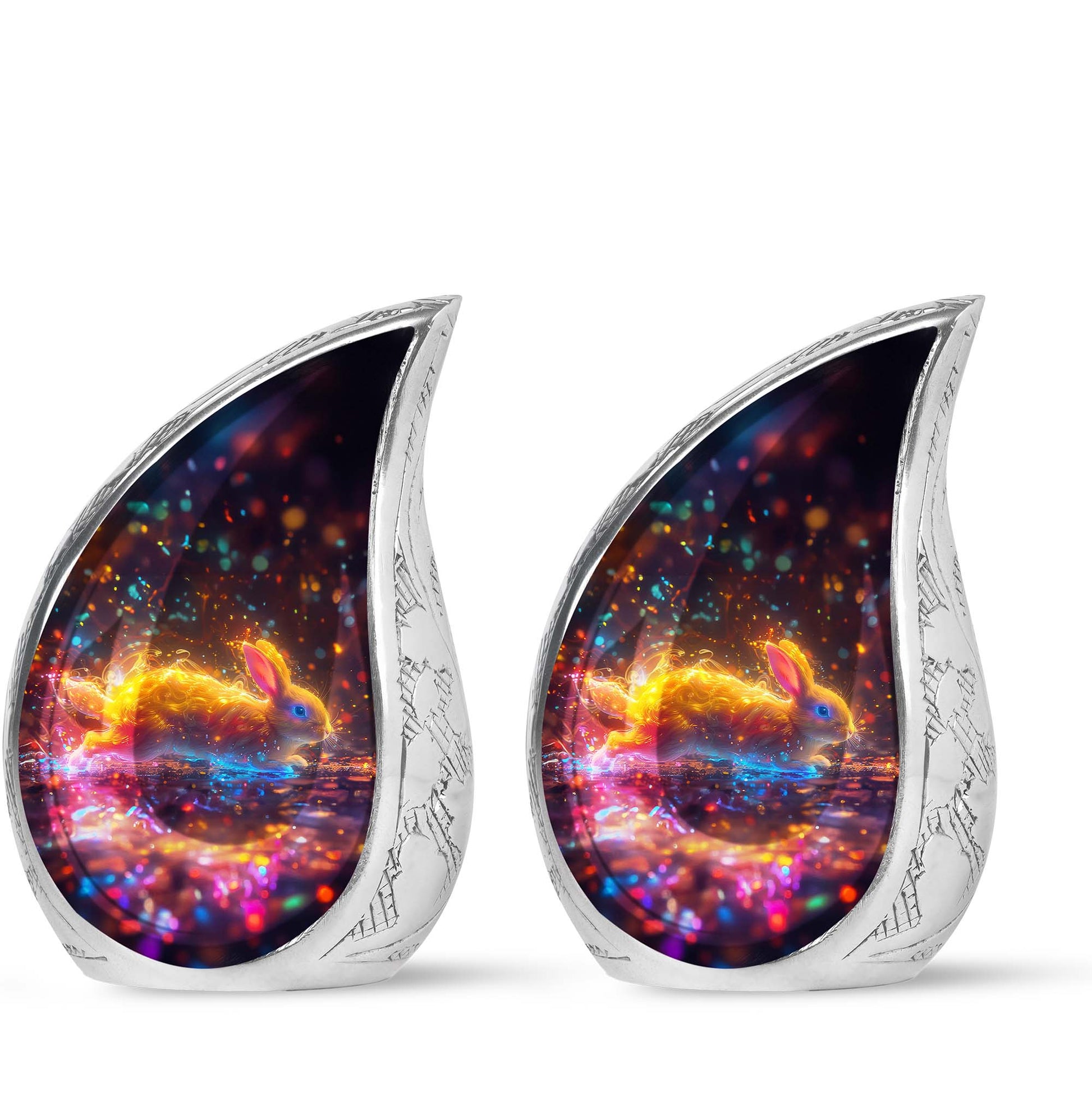 Fiery Rabbit Cremation Ashes Urn - Glowing Bunny Cremation Urns For Sale