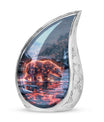 Fiery Polar Bear Urn for Funeral - Polar Bear Cremation Urn