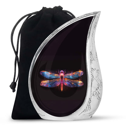 Personalized Dragonfly Cremation Urn for Women - 10-inch, 200 cu in - Yatskia