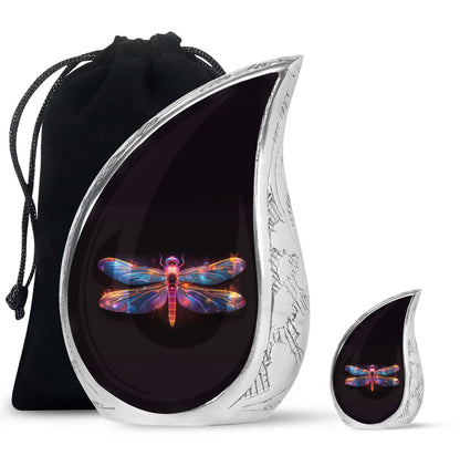 Personalized Dragonfly Cremation Urn for Women - 10-inch, 200 cu in - Yatskia