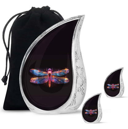 Personalized Dragonfly Cremation Urn for Women - 10-inch, 200 cu in - Yatskia
