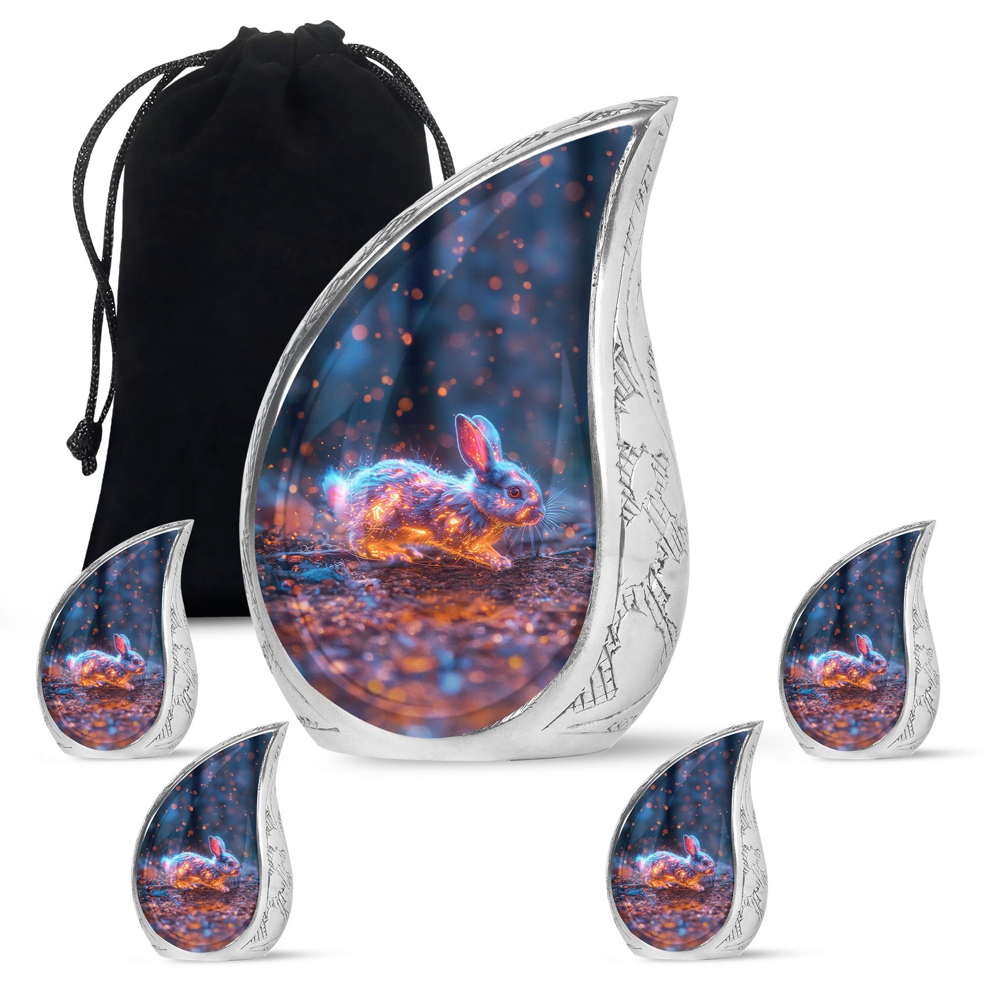 Fierce Bunny Rabbit Urn - Rabbit Funeral Cremation Urn For Ashes