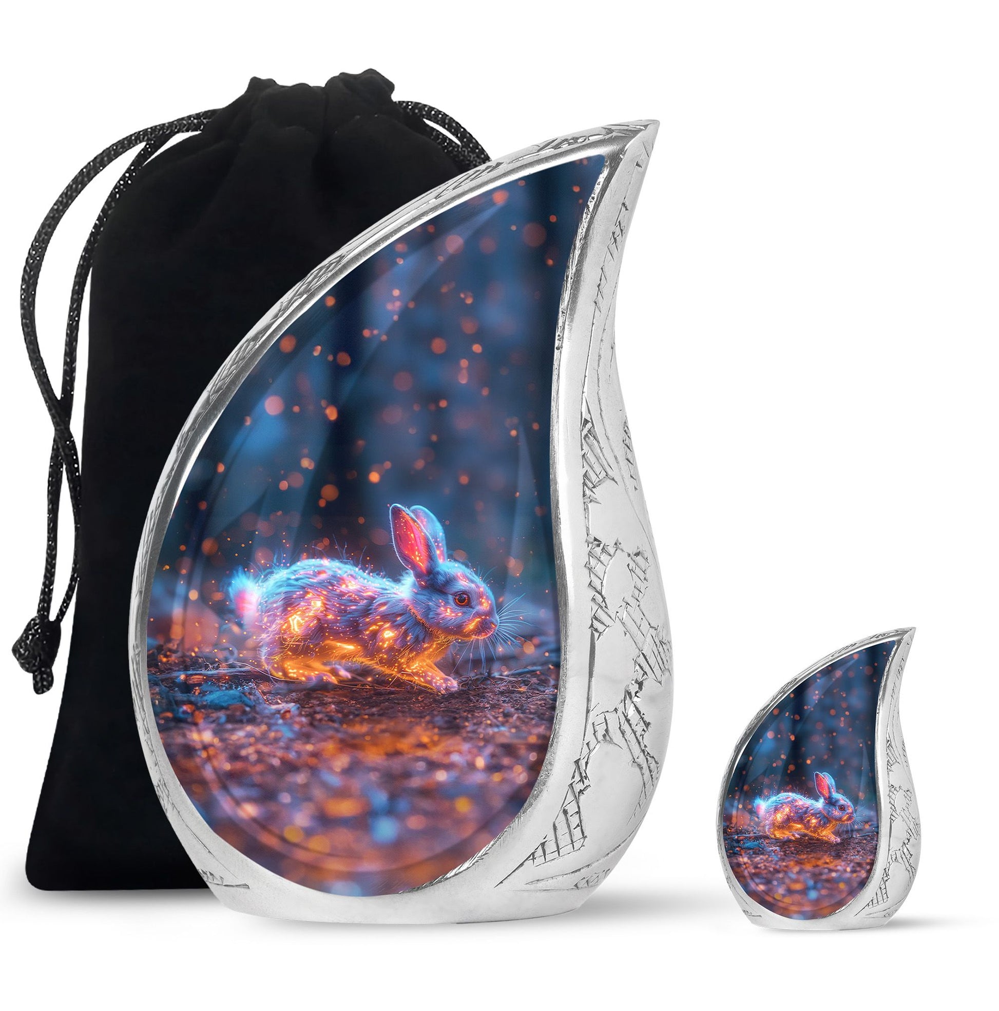 Fierce Bunny Rabbit Urn - Rabbit Funeral Cremation Urn For Ashes