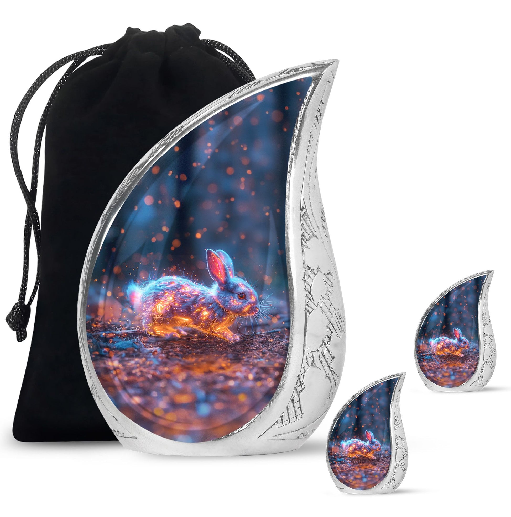 Fierce Bunny Rabbit Urn - Rabbit Funeral Cremation Urn For Ashes