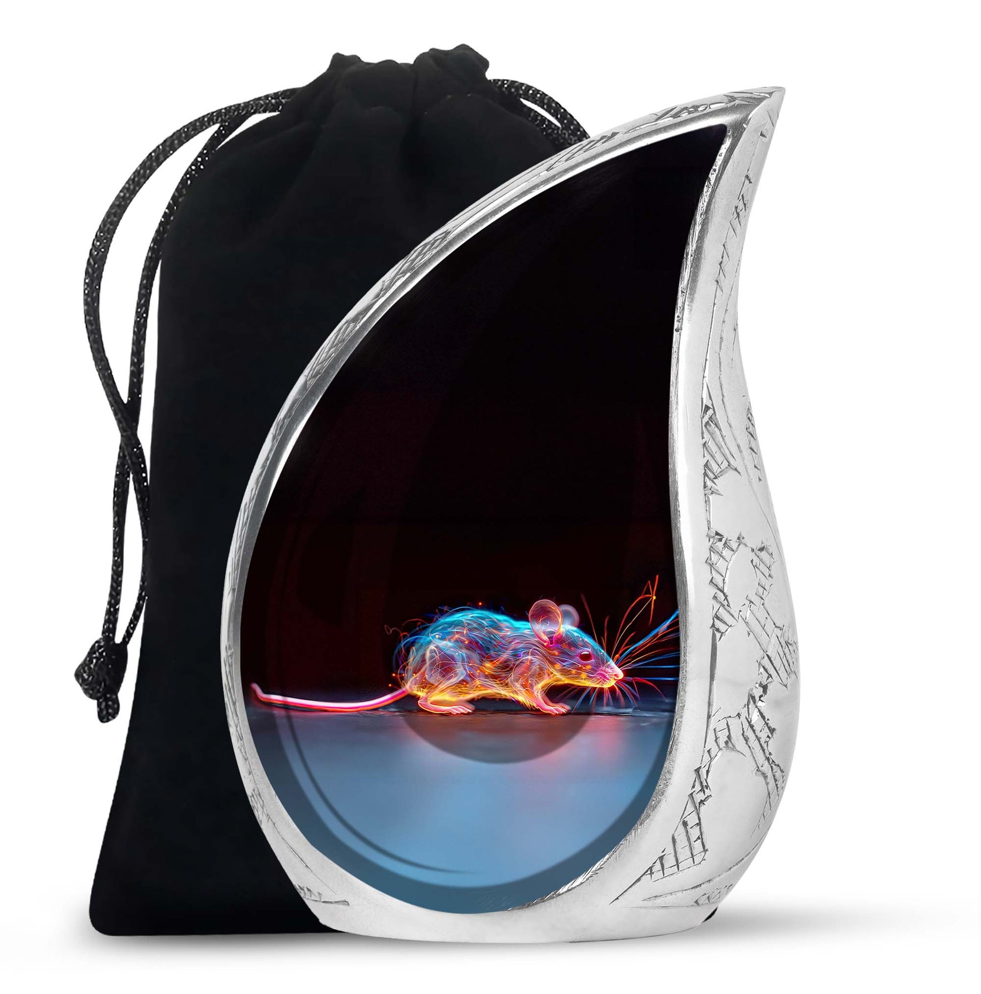 Mouse Cremation Urn – Neon Rodent Keepsake Urns For Human Ashes Dad