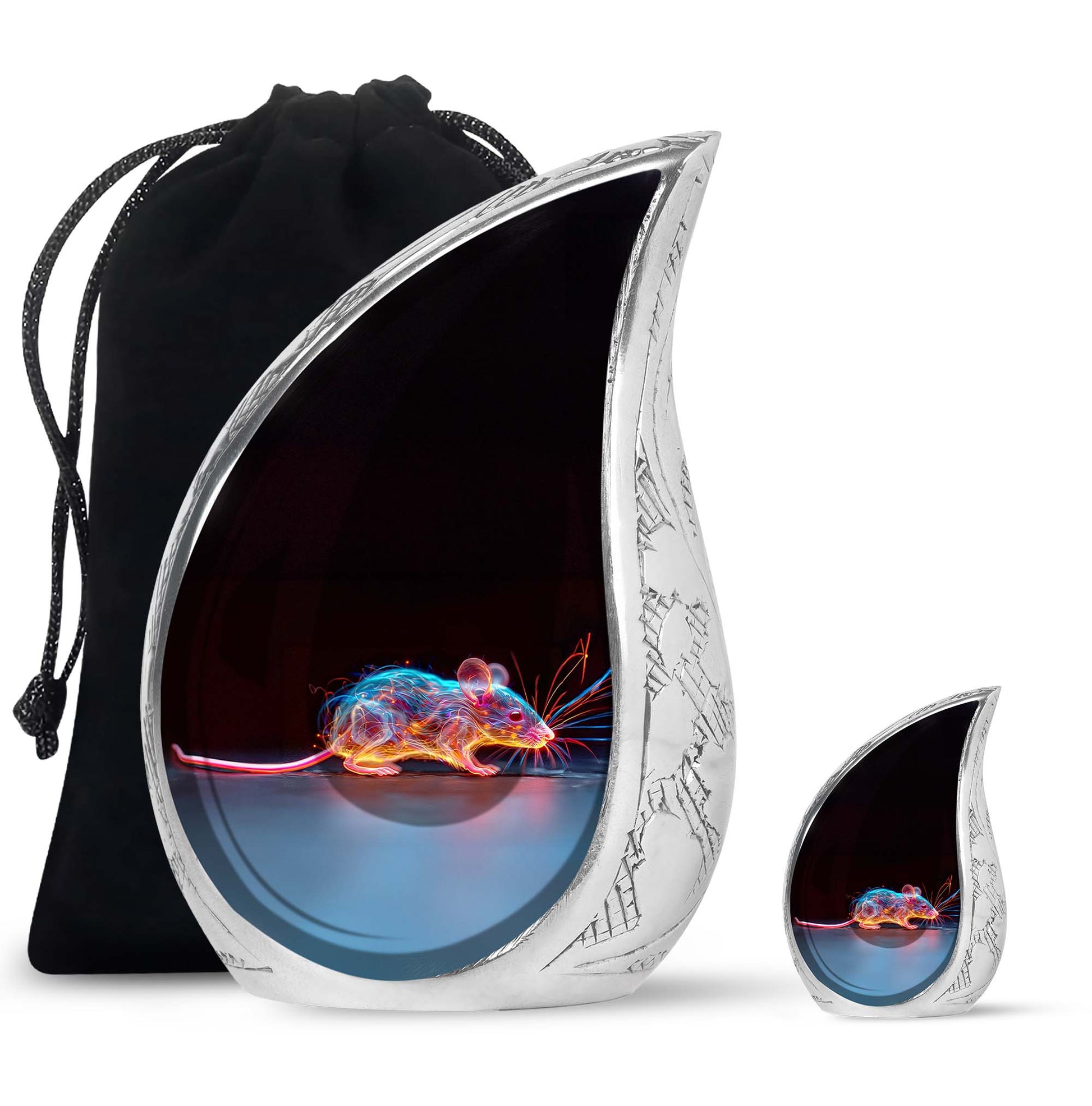 Cosmic Mouse Urn For Memorial - Rat Cremation Ashes Urn For Funeral