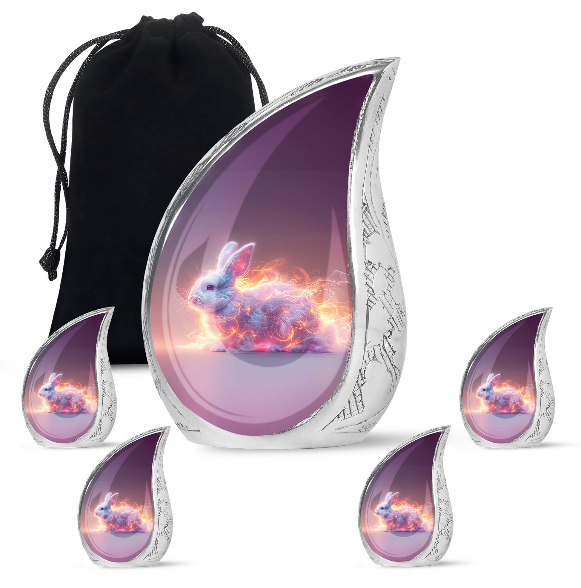 Fiery Bunny Rabbit Urn For Cremation - Fierce Bunny Urn For Ashes