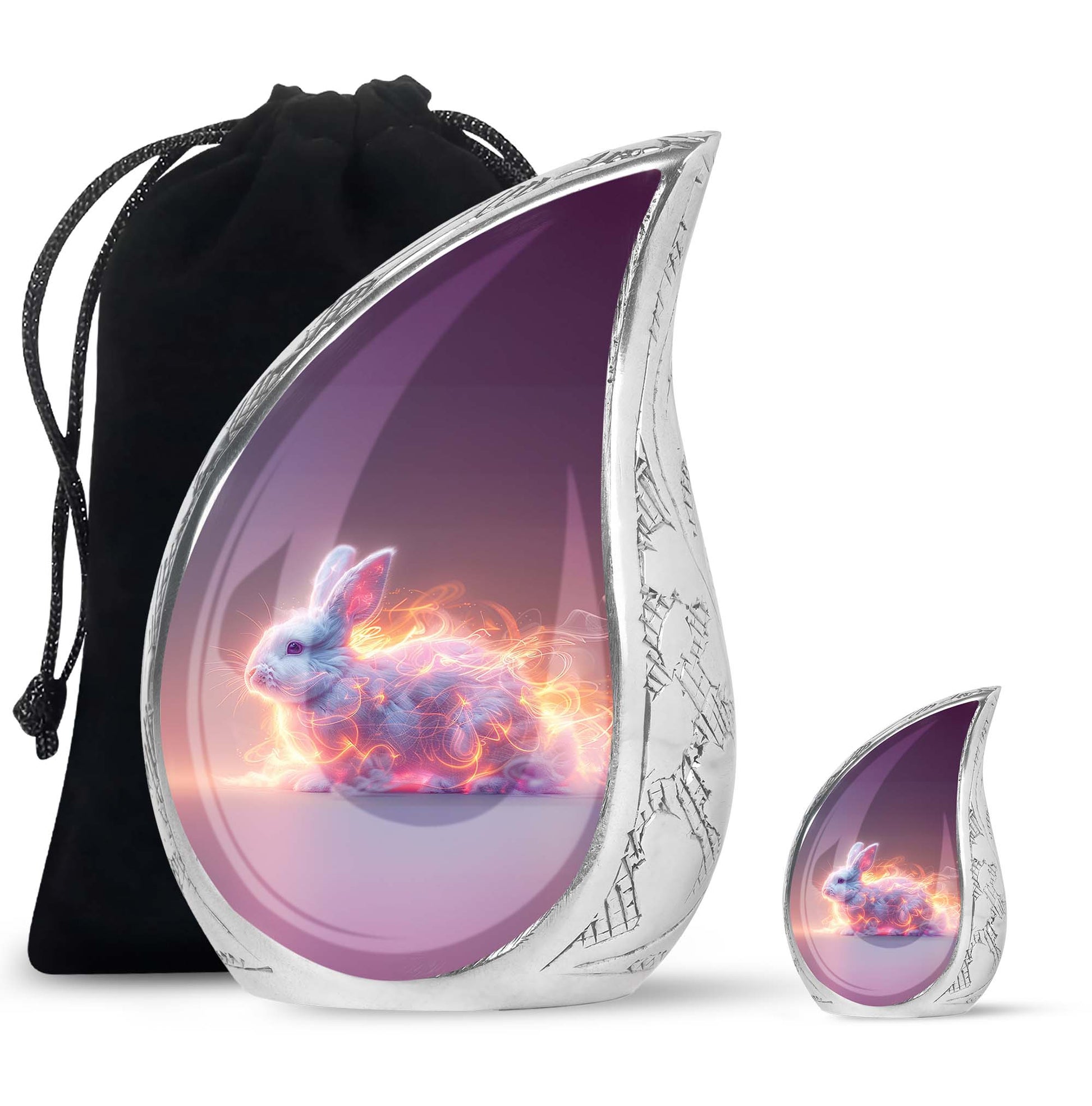 Fiery Bunny Rabbit Urn For Cremation - Fierce Bunny Urn For Ashes