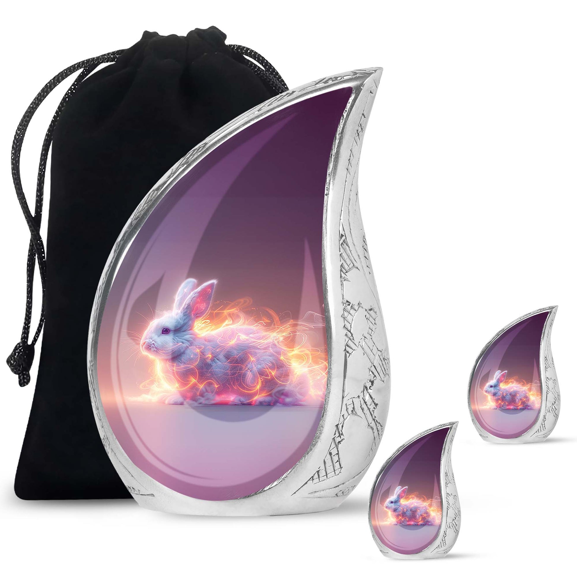 Fiery Bunny Rabbit Urn For Cremation - Fierce Bunny Urn For Ashes