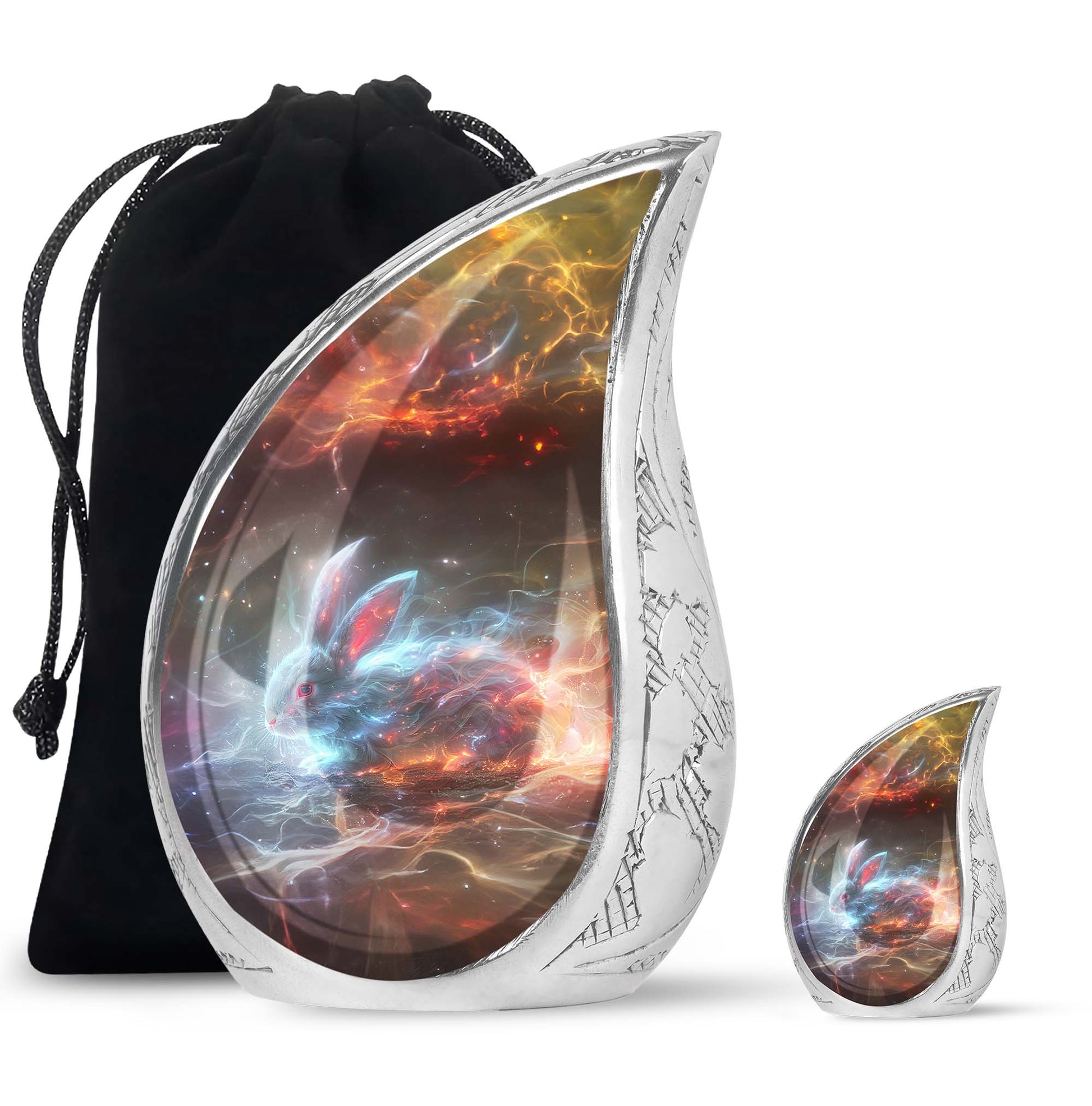 Nebula Blazing Rabbit Urn - Rabbit Cremation Urn For Men & Women