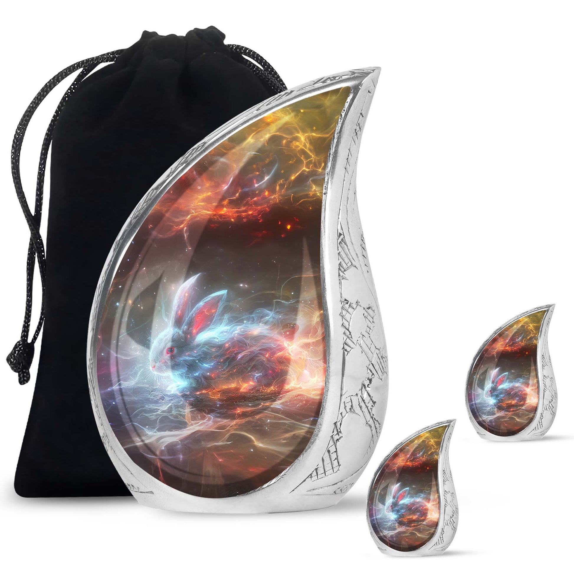 Nebula Blazing Rabbit Urn - Rabbit Cremation Urn For Men & Women
