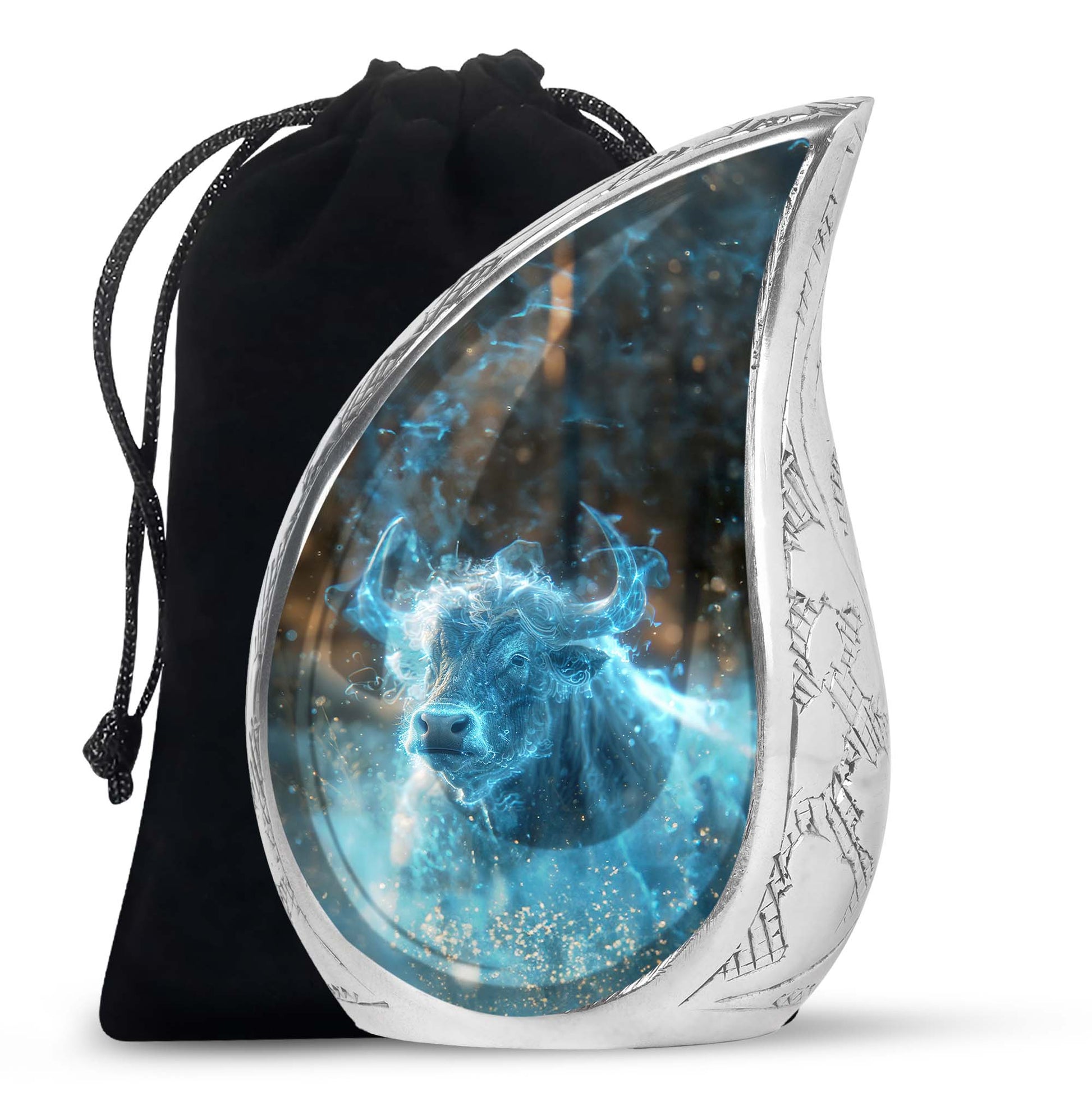 Cosmic Energy Bull Urn For Ashes - Bull Large Urn For Adult Human