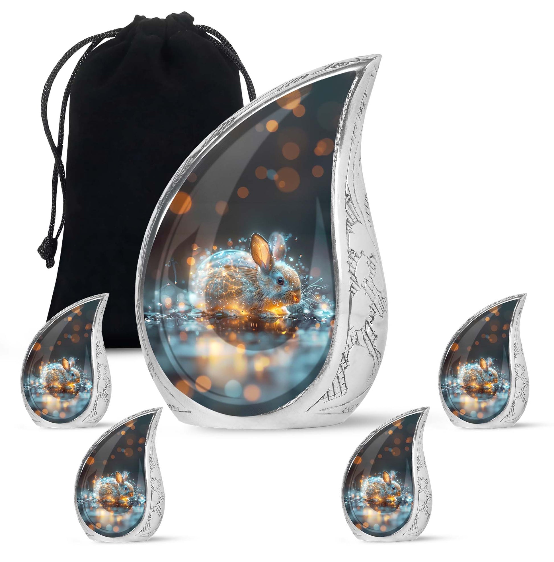 Luminous Mystic Bunny Urn - Rabbit Urns For Ashes Cremation