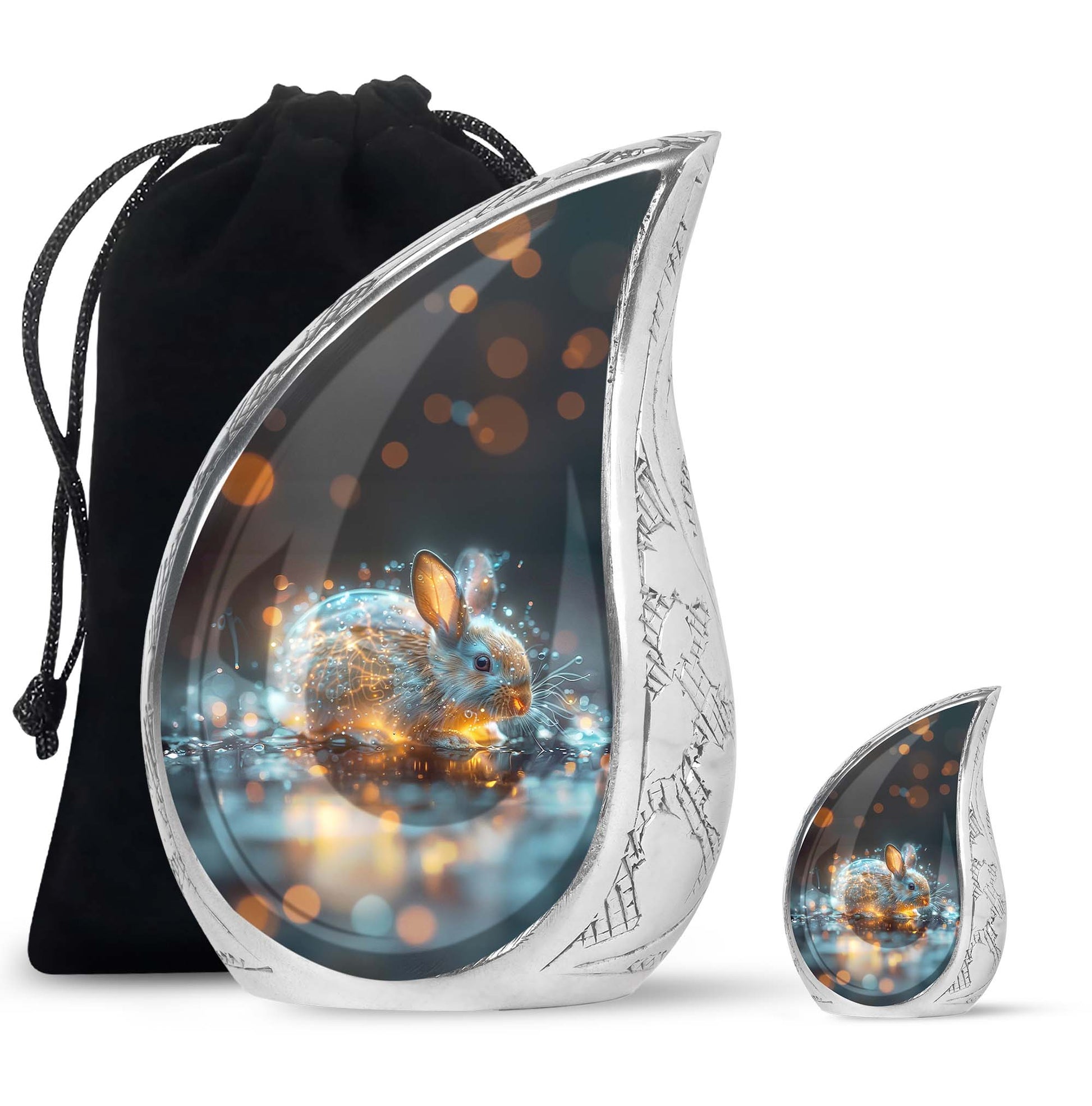 Luminous Mystic Bunny Urn - Rabbit Urns For Ashes Cremation