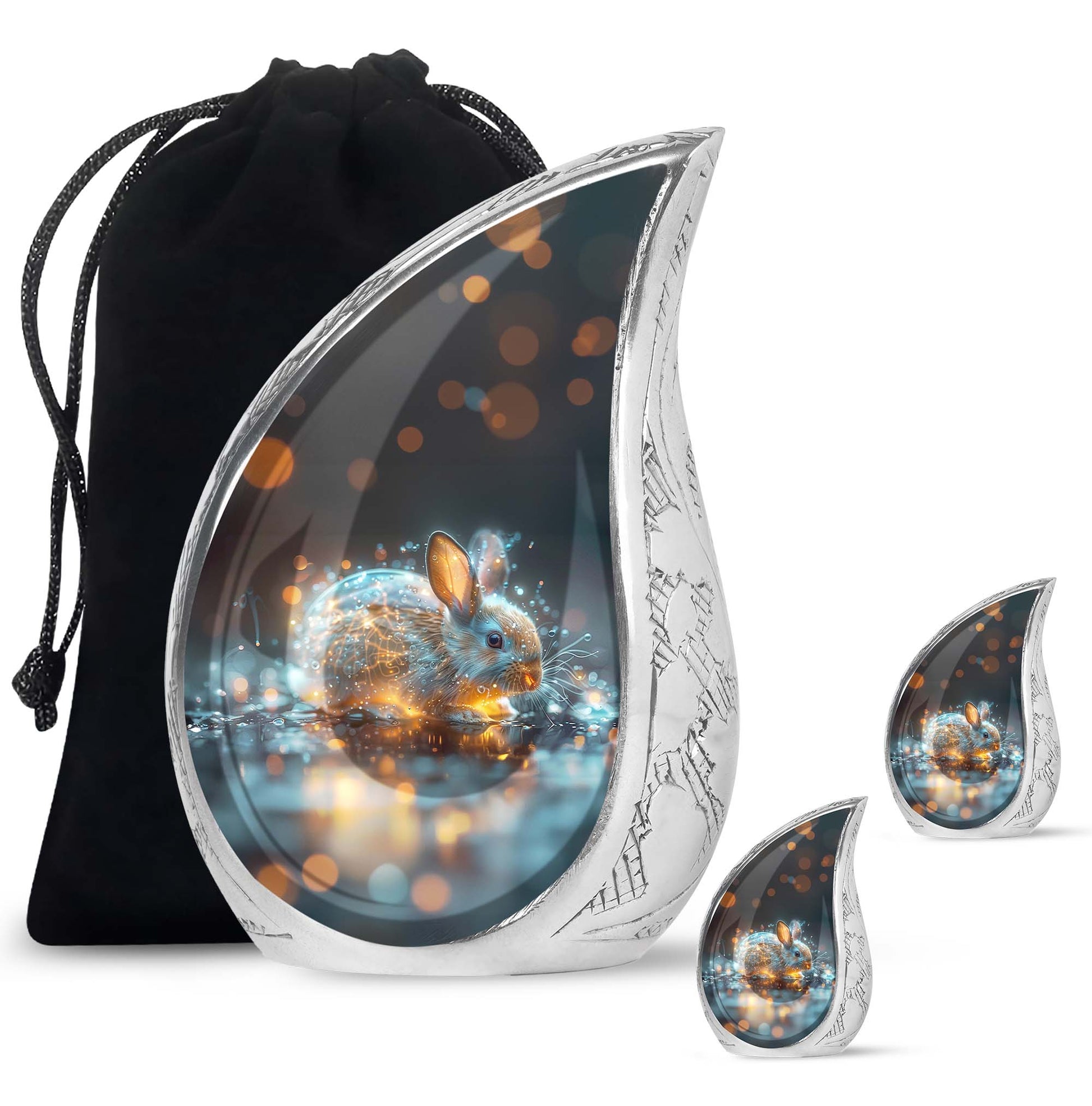 Luminous Mystic Bunny Urn - Rabbit Urns For Ashes Cremation