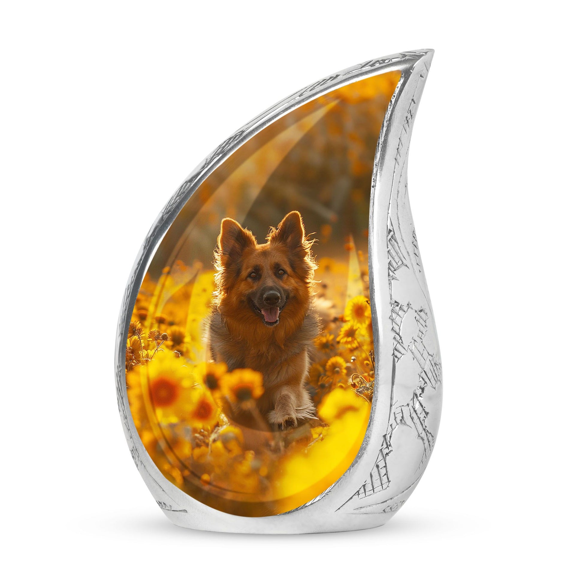 German Shepherd Dog Urn Memorial - Large Sized Cremation Urns For Pets