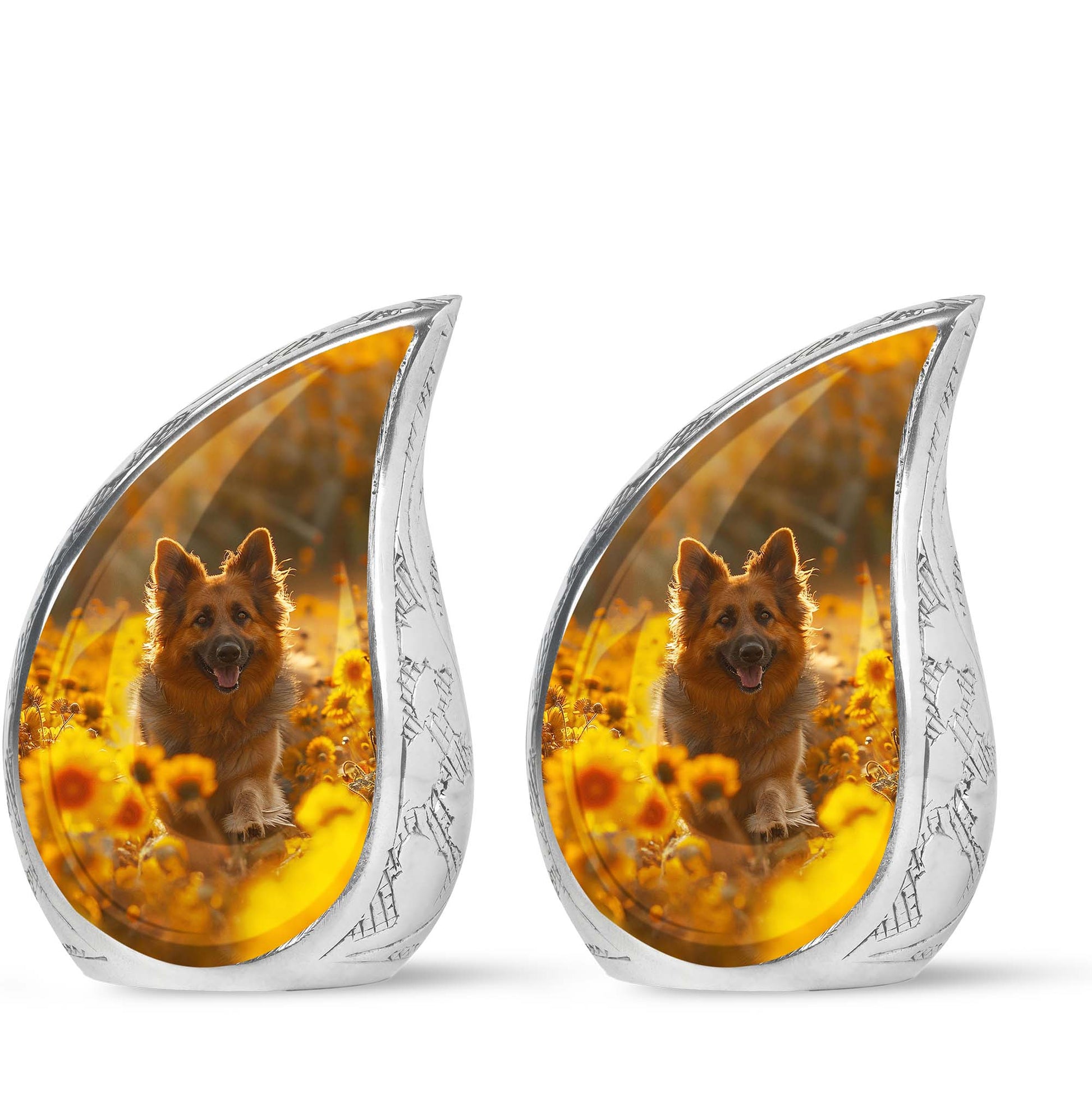 German Shepherd Dog Urn Memorial - Large Sized Cremation Urns For Pets