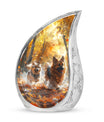 German Shepherd Memorial Urn For Dogs - Autumn Cremation Urn For Pet
