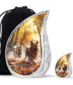German Shepherd Memorial Urn For Dogs - Autumn Cremation Urn For Pet